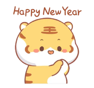 😊 emoji Small Tiger(Revised Version) (小虎壯壯, Happy New Year 新年快樂 CNY) @ka Telegram sticker 8 of 24