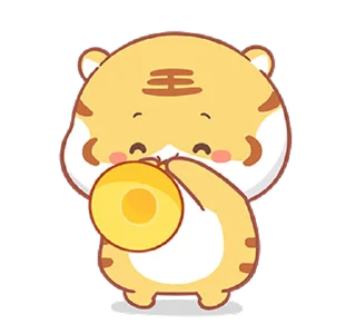 😊 emoji Small Tiger(Revised Version) (小虎壯壯, Happy New Year 新年快樂 CNY) @ka Telegram sticker 10 of 24