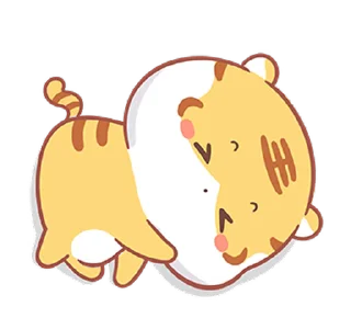 😊 emoji Small Tiger(Revised Version) (小虎壯壯, Happy New Year 新年快樂 CNY) @ka Telegram sticker 18 of 24