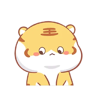 😊 emoji Small Tiger(Revised Version) (小虎壯壯, Happy New Year 新年快樂 CNY) @ka Telegram sticker 7 of 24