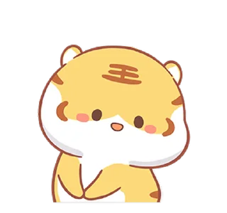 😊 emoji Small Tiger(Revised Version) (小虎壯壯, Happy New Year 新年快樂 CNY) @ka Telegram sticker 16 of 24