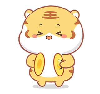 😊 emoji Small Tiger(Revised Version) (小虎壯壯, Happy New Year 新年快樂 CNY) @ka Telegram sticker 12 of 24