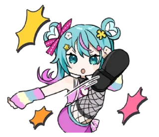 ⭐ emoji デコミク Vol.1 (DECO*27) @moe_sticker_bot Telegram sticker 9 of 24