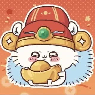 😊 emoji Chiikawa 吉伊卡哇 (22) Happy New Year 新年快樂 CNY @kal_pc Telegram sticker 16 of 60