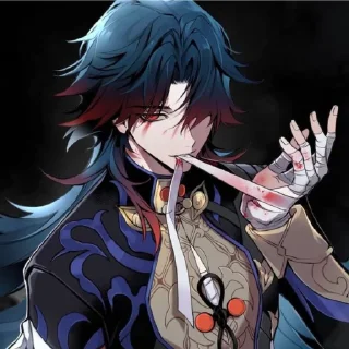 Sticker from blade