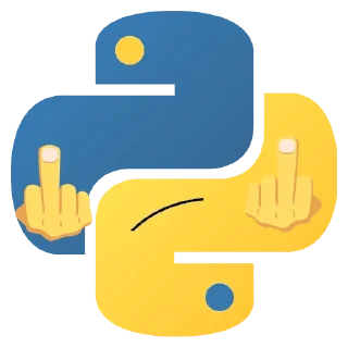🖕 emoji Python Telegram sticker 10 of 33