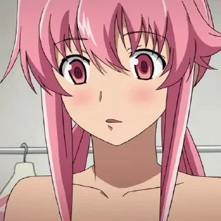 😳 emoji Yuno Gasai @animestickersii Telegram sticker 20 of 55