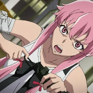 😡 emoji Yuno Gasai @animestickersii Telegram sticker 22 of 55