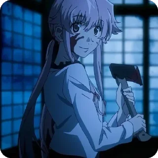 Sticker from Yuno Gasai @animestickersii