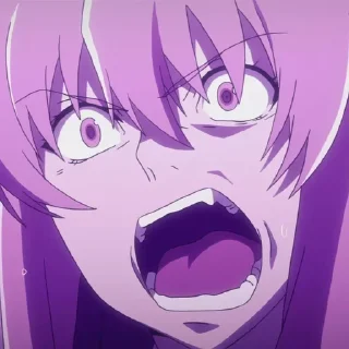 🤬 emoji Yuno Gasai @animestickersii Telegram sticker 18 of 55