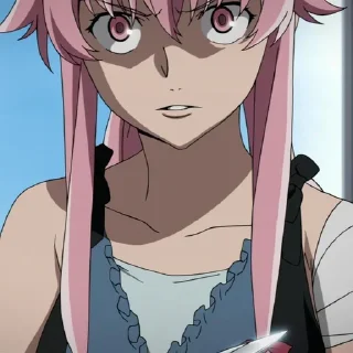 😡 emoji Yuno Gasai @animestickersii Telegram sticker 9 of 55