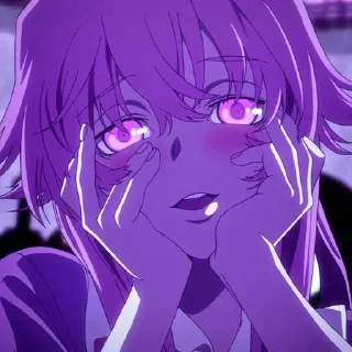 🥰 emoji Yuno Gasai @animestickersii Telegram sticker 17 of 55