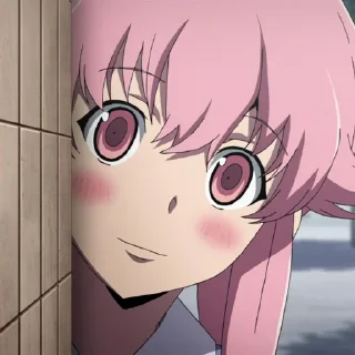 🤭 emoji Yuno Gasai @animestickersii Telegram sticker 11 of 55