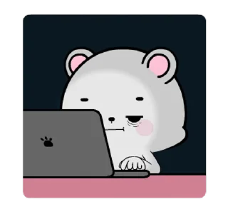 ⭐ emoji 🍭@Mycute_stickers white bear 12 Telegram sticker 21 of 24