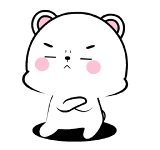 ⭐ emoji 🍭@Mycute_stickers white bear 12 Telegram sticker 9 of 24