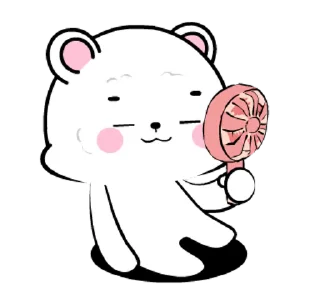 ⭐ emoji 🍭@Mycute_stickers white bear 12 Telegram sticker 19 of 24