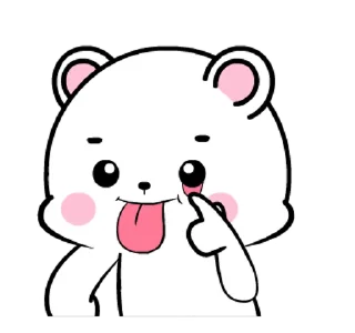 ⭐ emoji 🍭@Mycute_stickers white bear 12 Telegram sticker 15 of 24