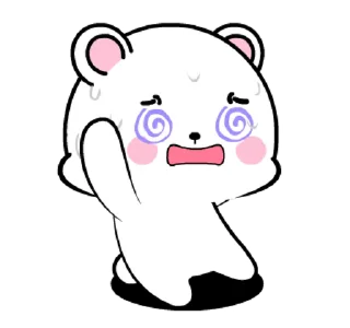 ⭐ emoji 🍭@Mycute_stickers white bear 12 Telegram sticker 22 of 24