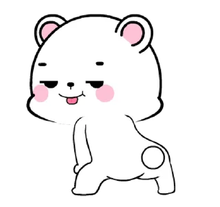 ⭐ emoji 🍭@Mycute_stickers white bear 12 Telegram sticker 16 of 24