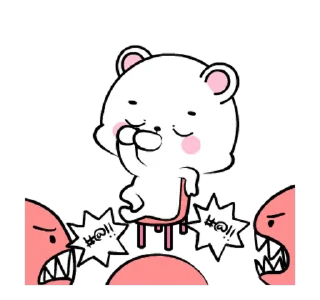 ⭐ emoji 🍭@Mycute_stickers white bear 12 Telegram sticker 6 of 24