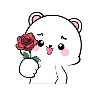 ⭐ emoji 🍭@Mycute_stickers white bear 12 Telegram sticker 2 of 24