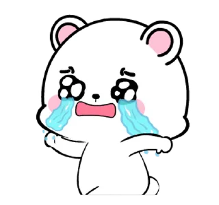 ⭐ emoji 🍭@Mycute_stickers white bear 12 Telegram sticker 23 of 24