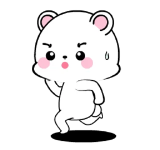 ⭐ emoji 🍭@Mycute_stickers white bear 12 Telegram sticker 7 of 24