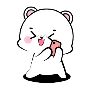 ⭐ emoji 🍭@Mycute_stickers white bear 12 Telegram sticker 17 of 24