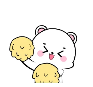 ⭐ emoji 🍭@Mycute_stickers white bear 12 Telegram sticker 18 of 24