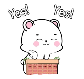 ⭐ emoji 🍭@Mycute_stickers white bear 12 Telegram sticker 13 of 24