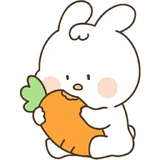 🥕 emoji ✿֟፝͜͡ʙᴜɴɴʏ֟፝ᴢɪɴʜᴏs❥ @stickersdaManu Telegram sticker 7 of 63
