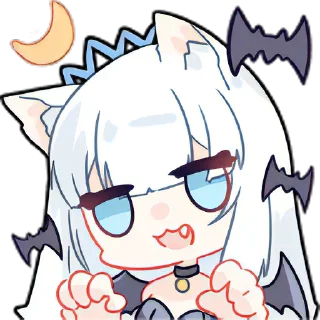 🦇 emoji 白雪アリア Telegram sticker 9 of 33