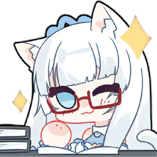 🤓 emoji 白雪アリア Telegram sticker 11 of 33