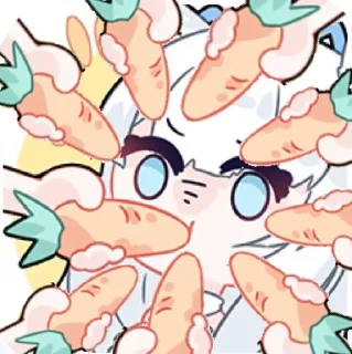 🥕 emoji 白雪アリア Telegram sticker 19 of 33