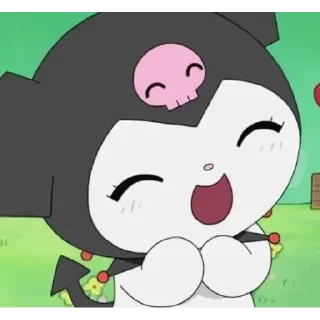 😊 emoji Kuromi baku Telegram sticker 21 of 96