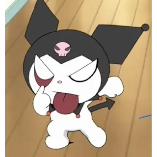 😊 emoji Kuromi baku Telegram sticker 23 of 96