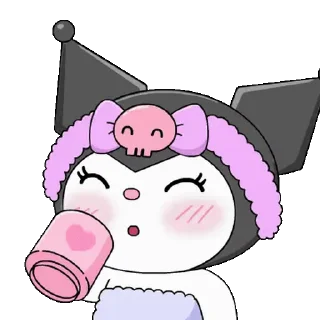 😊 emoji Cute Kuromi @kal_pc Telegram sticker 9 of 24