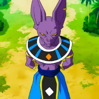 🟣 emoji Beerus, the God of Destruction[@seupaiconfia] Telegram sticker 10 of 40