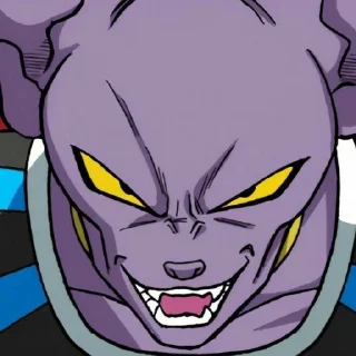 🟣 emoji Beerus, the God of Destruction[@seupaiconfia] Telegram sticker 16 of 40