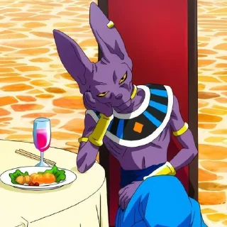 🟣 emoji Beerus, the God of Destruction[@seupaiconfia] Telegram sticker 3 of 40