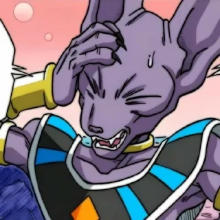 🟣 emoji Beerus, the God of Destruction[@seupaiconfia] Telegram sticker 20 of 40