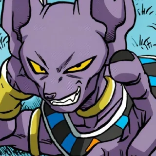 🟣 emoji Beerus, the God of Destruction[@seupaiconfia] Telegram sticker 23 of 40
