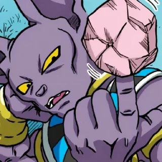 🟣 emoji Beerus, the God of Destruction[@seupaiconfia] Telegram sticker 17 of 40