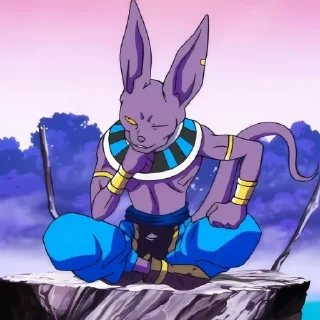 🟣 emoji Beerus, the God of Destruction[@seupaiconfia] Telegram sticker 1 of 40