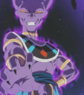 🟣 emoji Beerus, the God of Destruction[@seupaiconfia] Telegram sticker 19 of 40