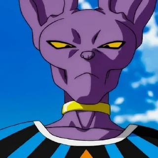 🟣 emoji Beerus, the God of Destruction[@seupaiconfia] Telegram sticker 18 of 40
