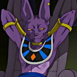 🟣 emoji Beerus, the God of Destruction[@seupaiconfia] Telegram sticker 5 of 40