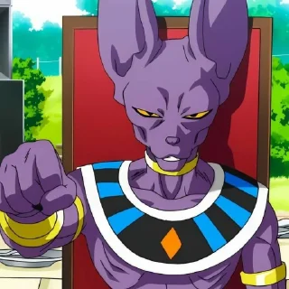🟣 emoji Beerus, the God of Destruction[@seupaiconfia] Telegram sticker 7 of 40