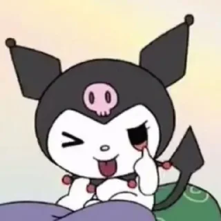😊 emoji kuromi Telegram sticker 9 of 20