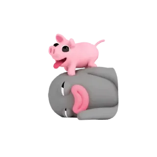 😊 emoji Adorable Rosa the Pig @kal_pc Telegram sticker 6 of 16